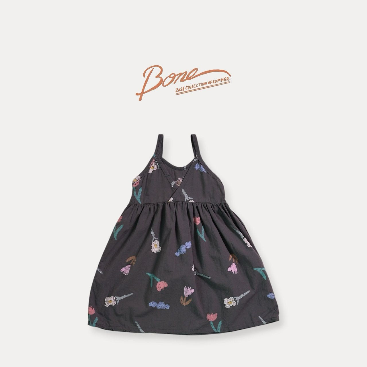 《予約》Clay Flower Ribbon Dress / Boneoune