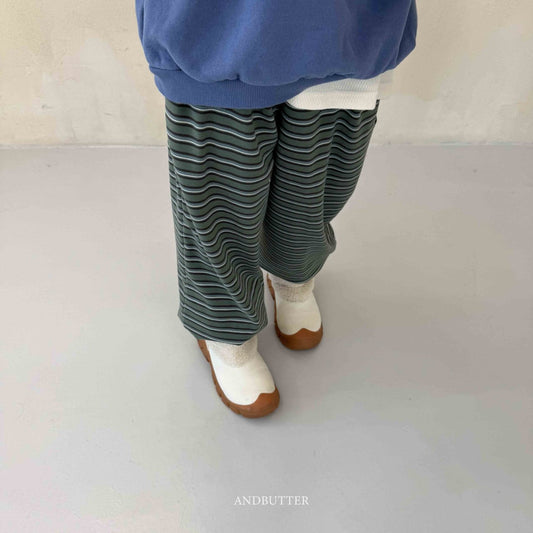 《予約》Mellow Stripe Jogger / andbutter