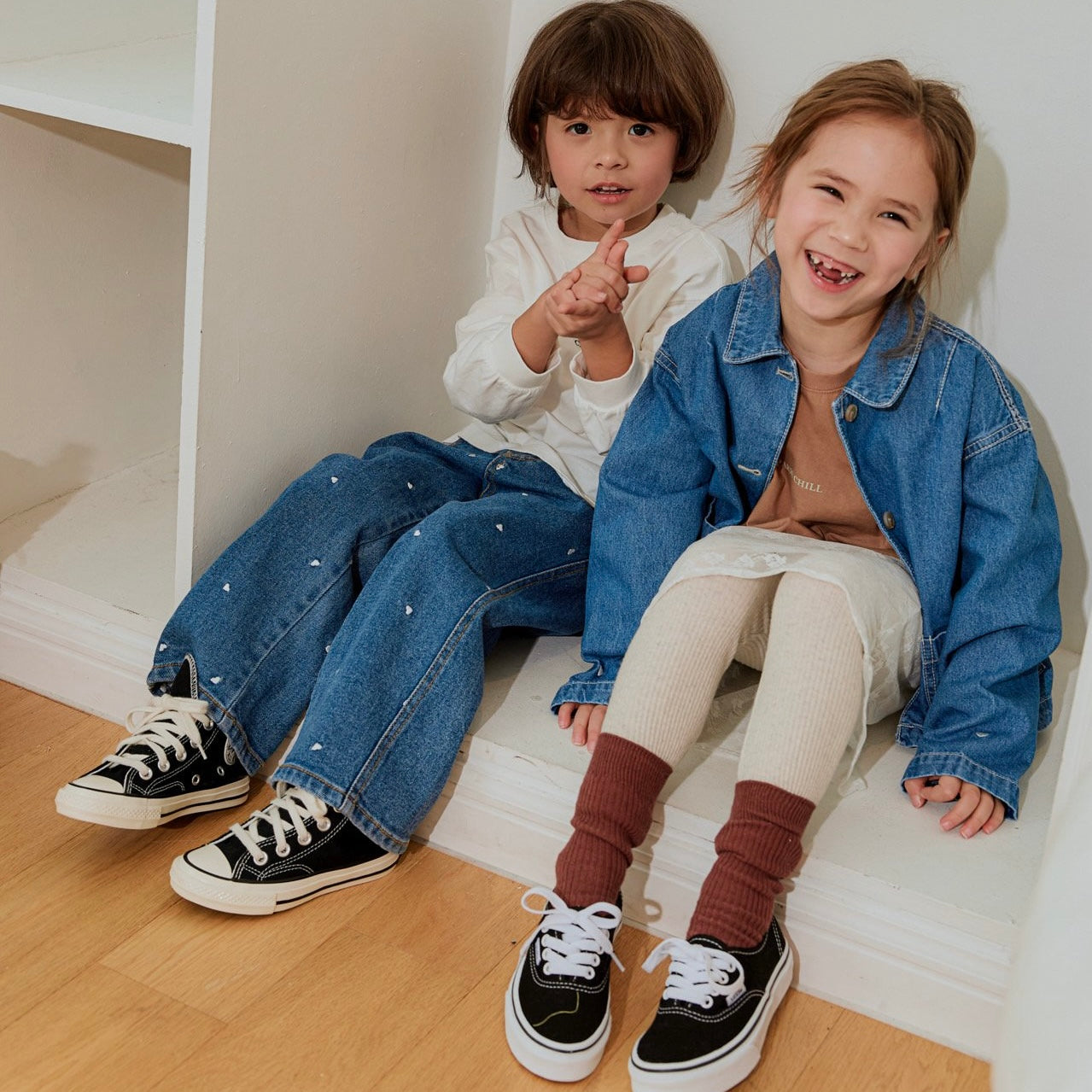 《S size last 1》Heart Denim Pants