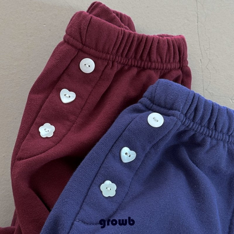 《予約》Button Jogger Pants / GROWB