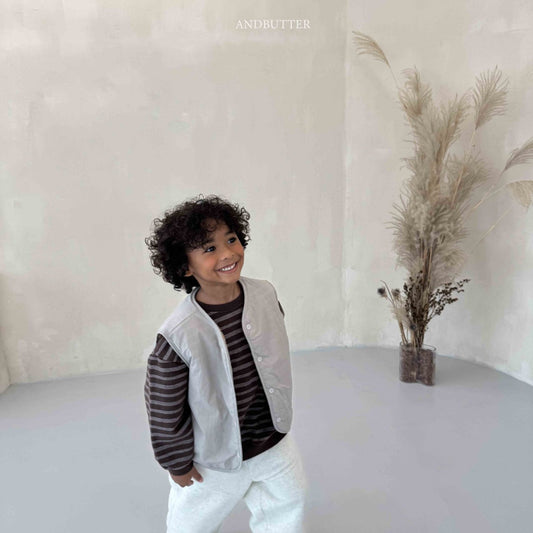 《予約》Reversible ST Dumble Vest / andbutter