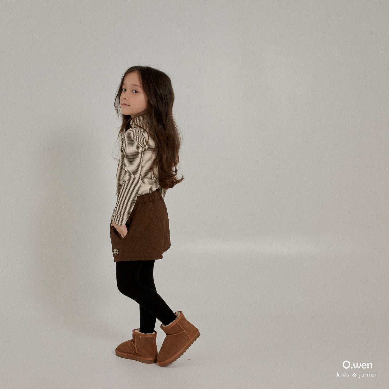 《brown M size》Brushed Spandex Half Polar