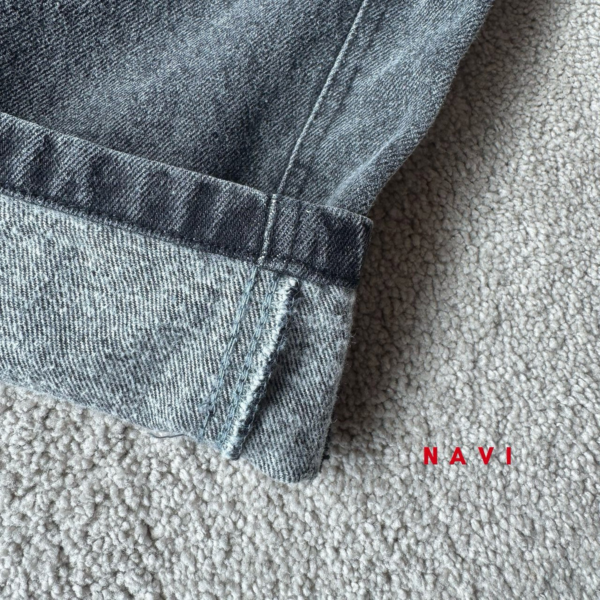 《予約》Moi Wide Denim Pants / NAVI