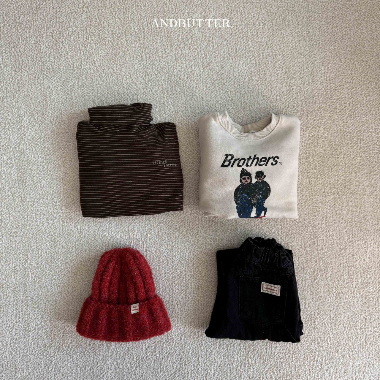 《即納》Peach Stripe Turtleneck