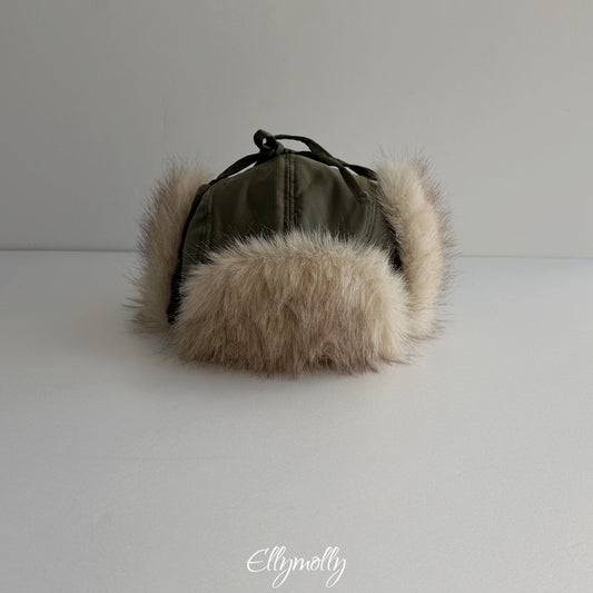 《予約》Fur Earflap Padded Hat / ELLY MOLLY