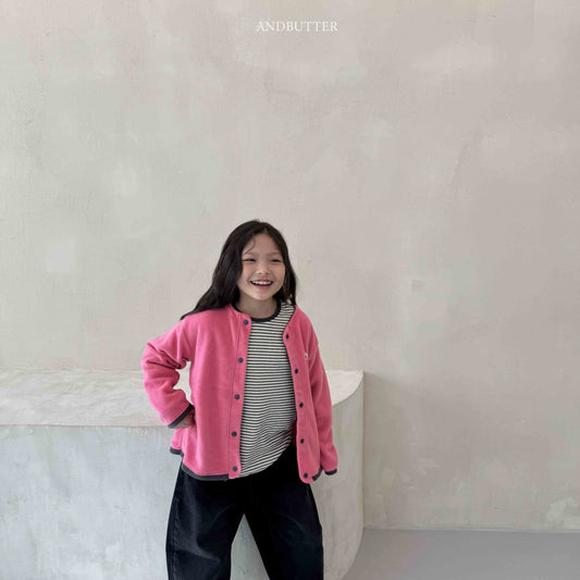 《予約》Fleece Mix Cardigan / andbutter