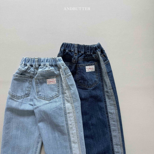《即納》Line Mix Denim Pants