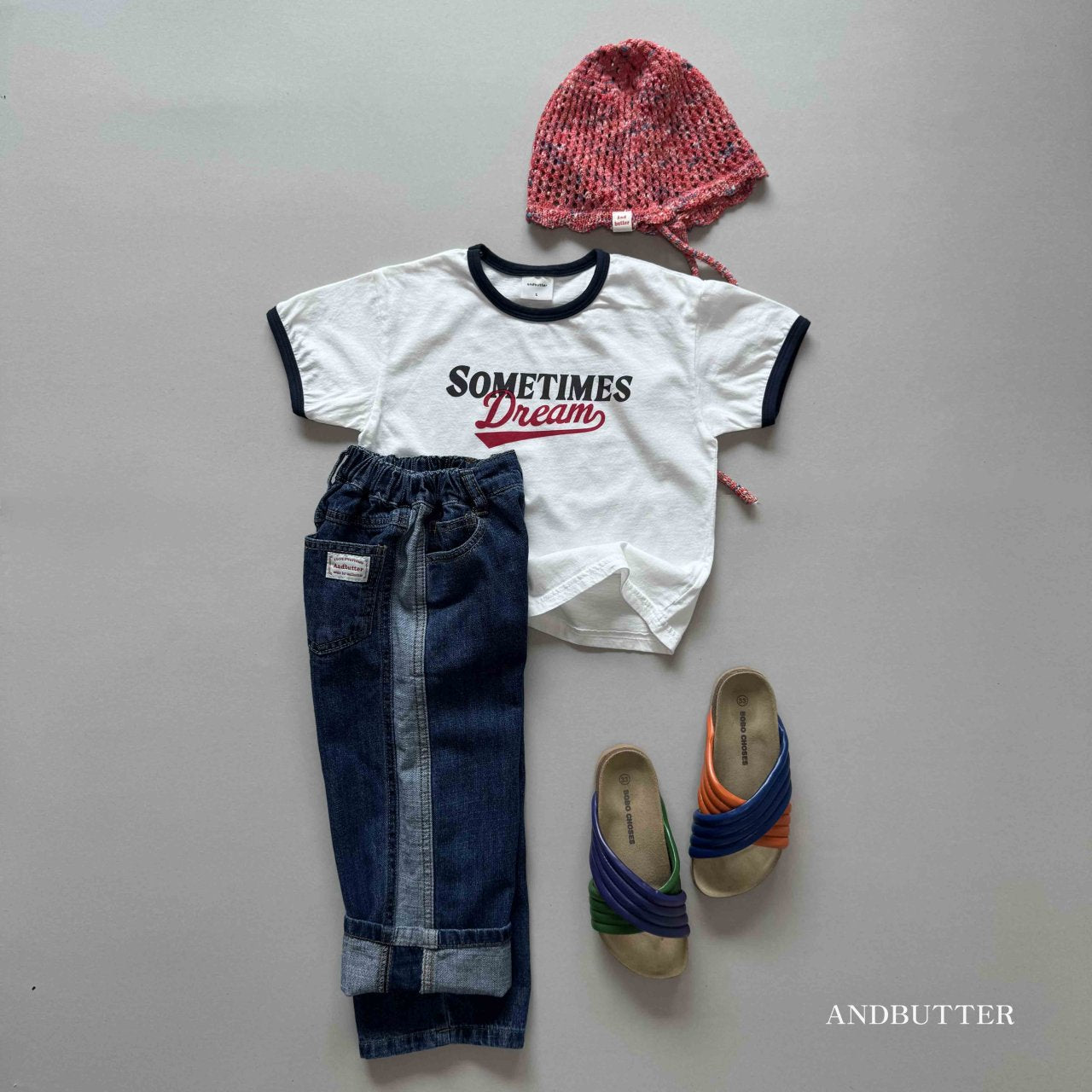 《即納》Line Mix Denim Pants