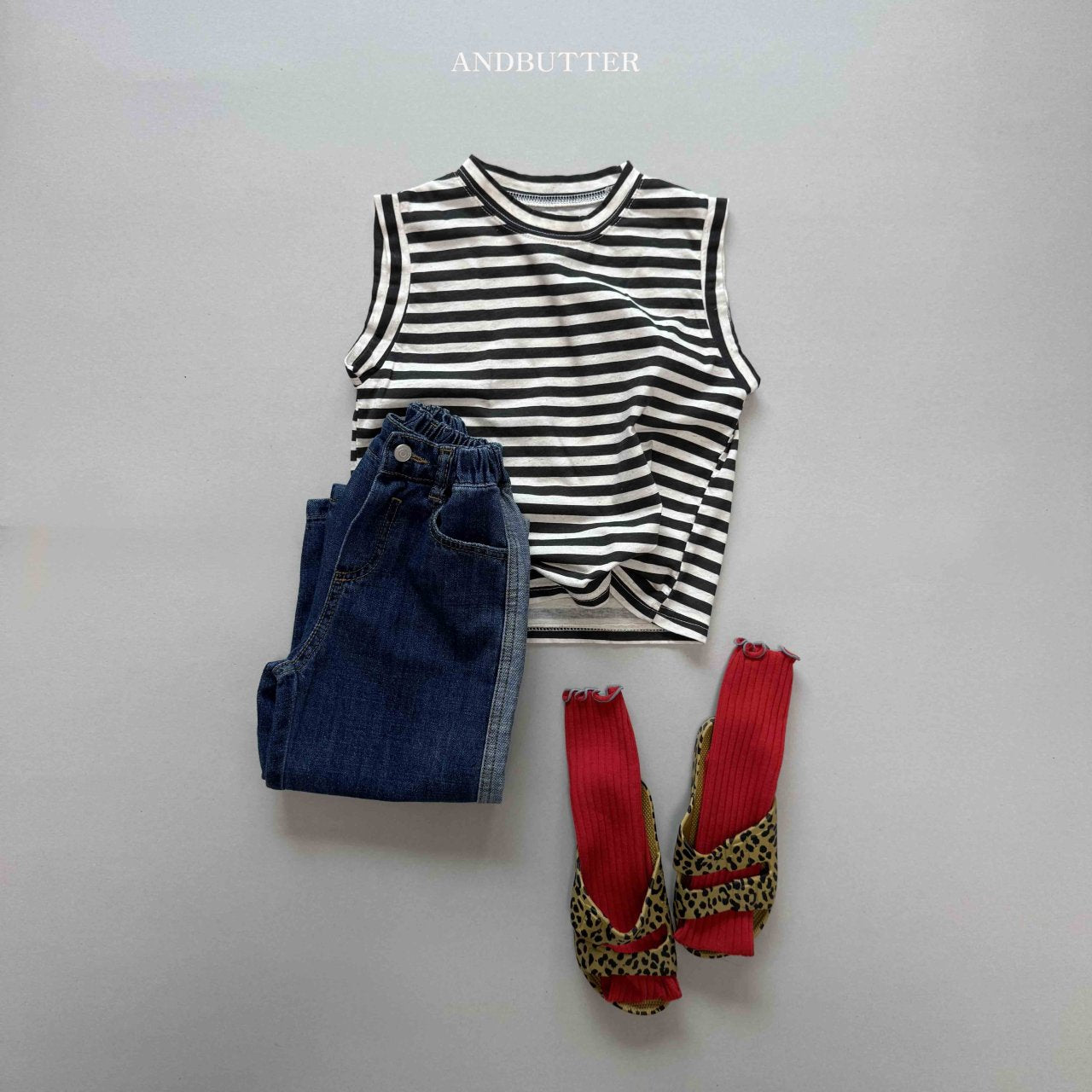 《即納》Line Mix Denim Pants