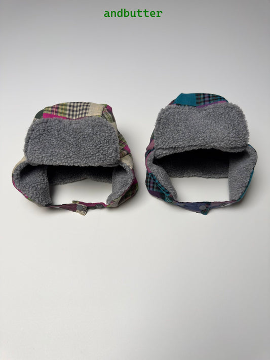 《予約》Mixed Check Flight Cap / ANDBUTTER