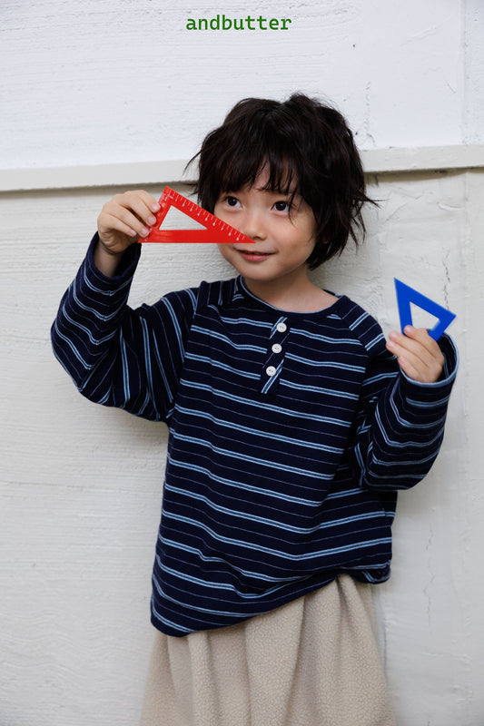 《予約》Flap Stripe Tee / ANDBUTTER