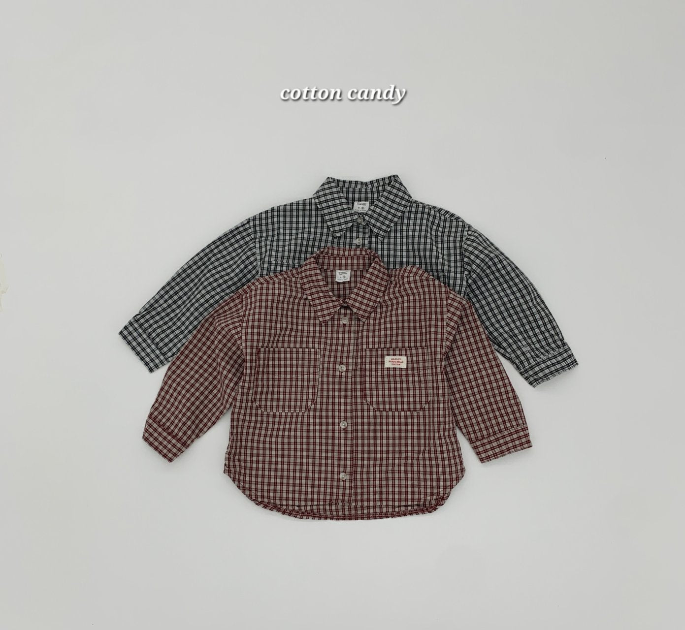 《予約》Spring Check Shirt / cotton candy