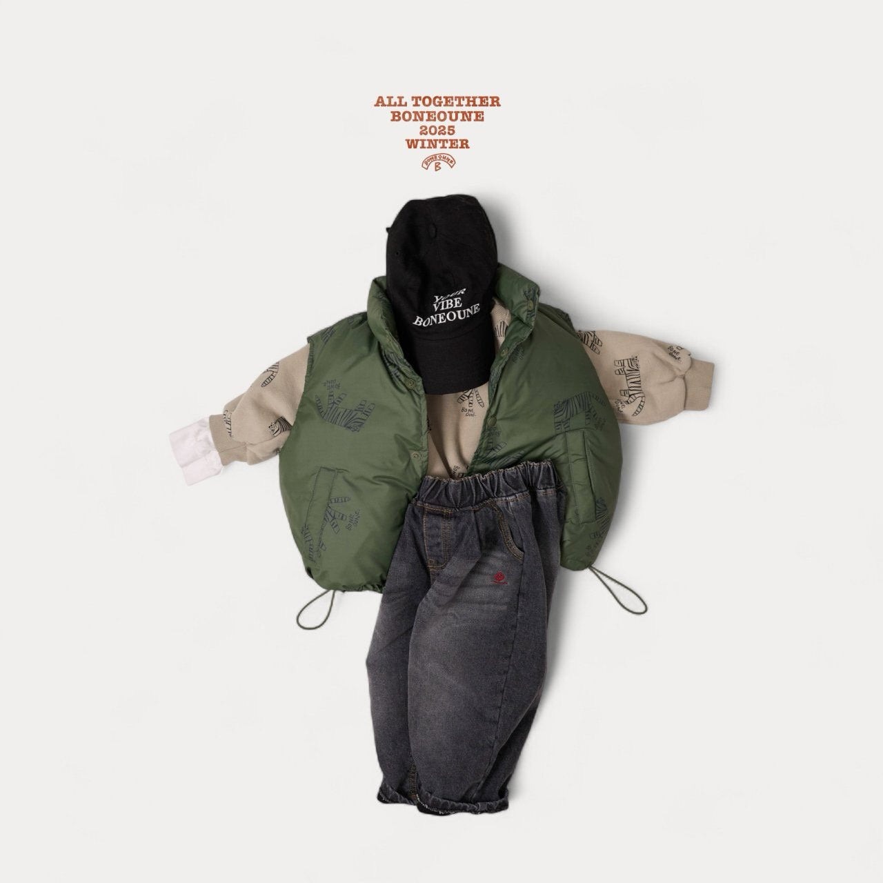 《予約》Tiger Duck Down Vest / Boneoune