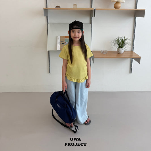 《予約》Pleated Frill Tee / OWA PROJECT