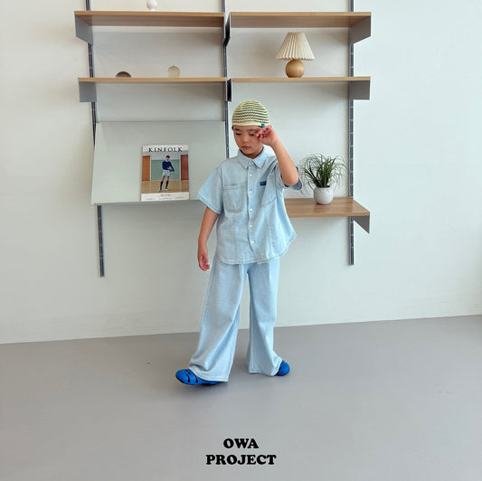 《予約》Linen Cut Denim Shirt / OWA PROJECT