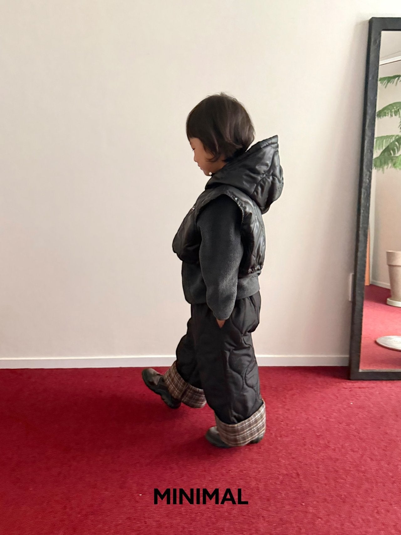 《予約》Quilting Hood Vest / MINIMAL