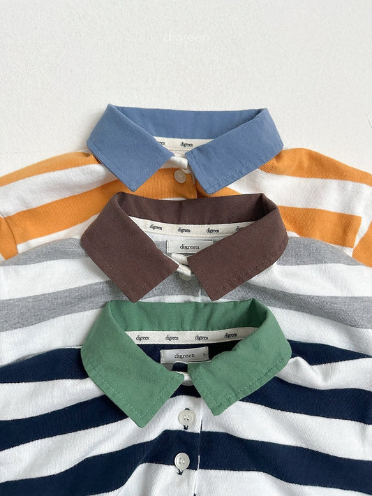 《予約》Striped Collar Man to Man / digreen