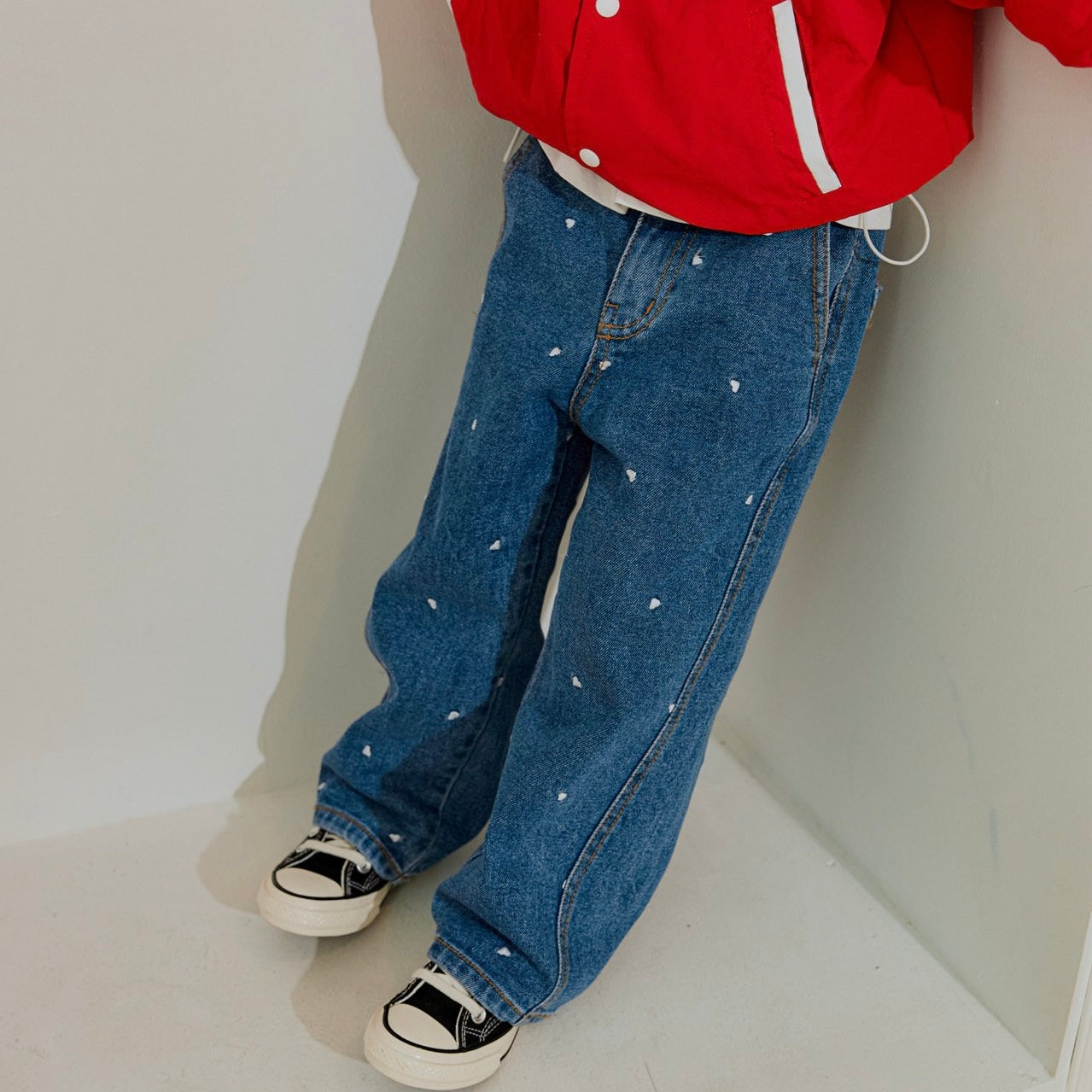 《S size last 1》Heart Denim Pants