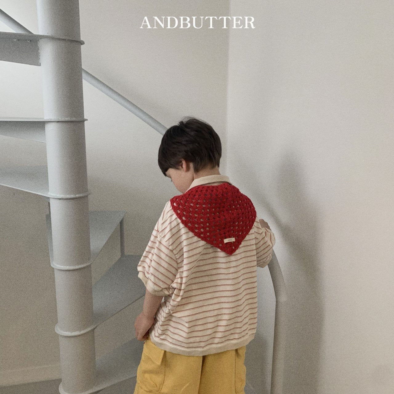 《M size last 1》Sand Stripe Collar Tee