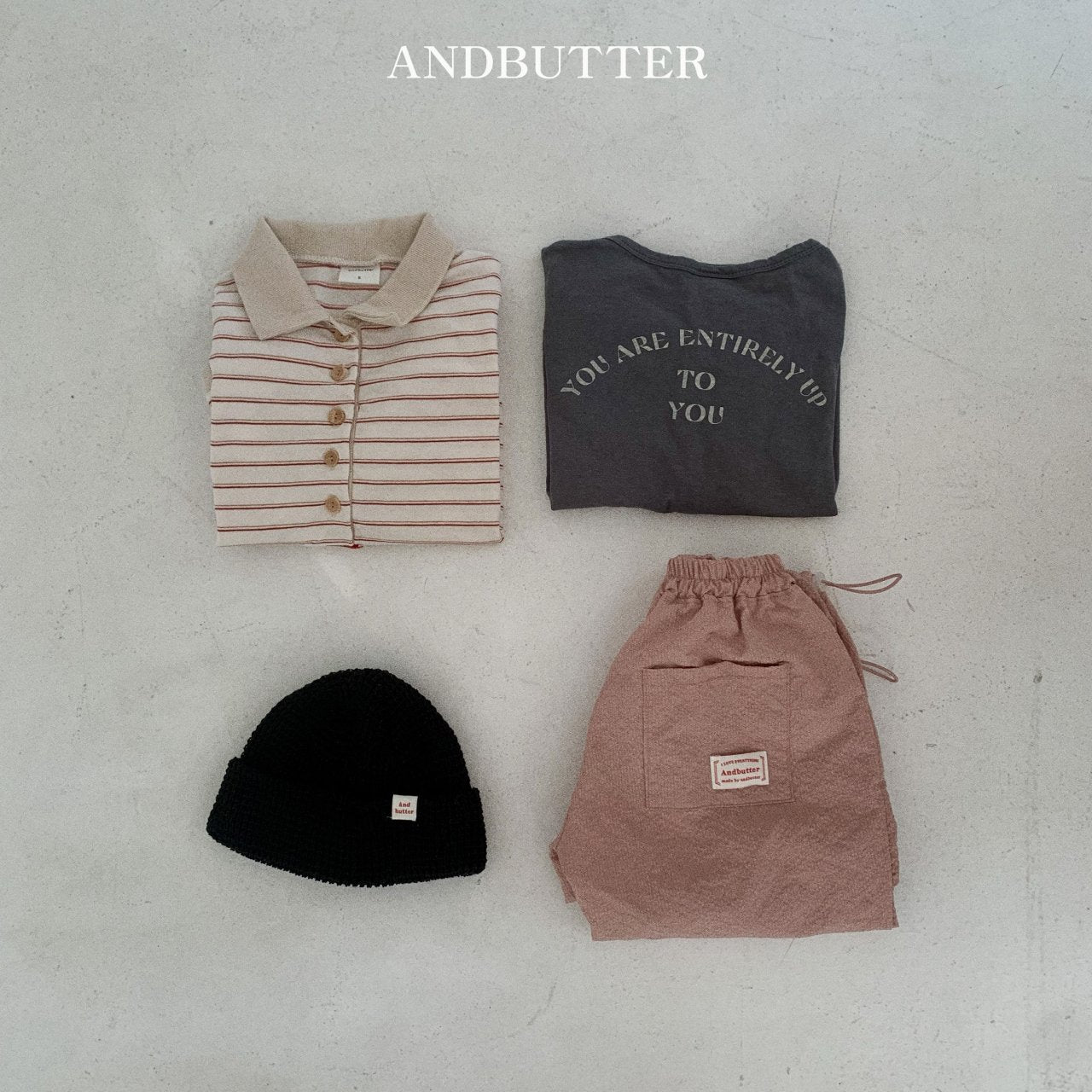 《M size last 1》Sand Stripe Collar Tee