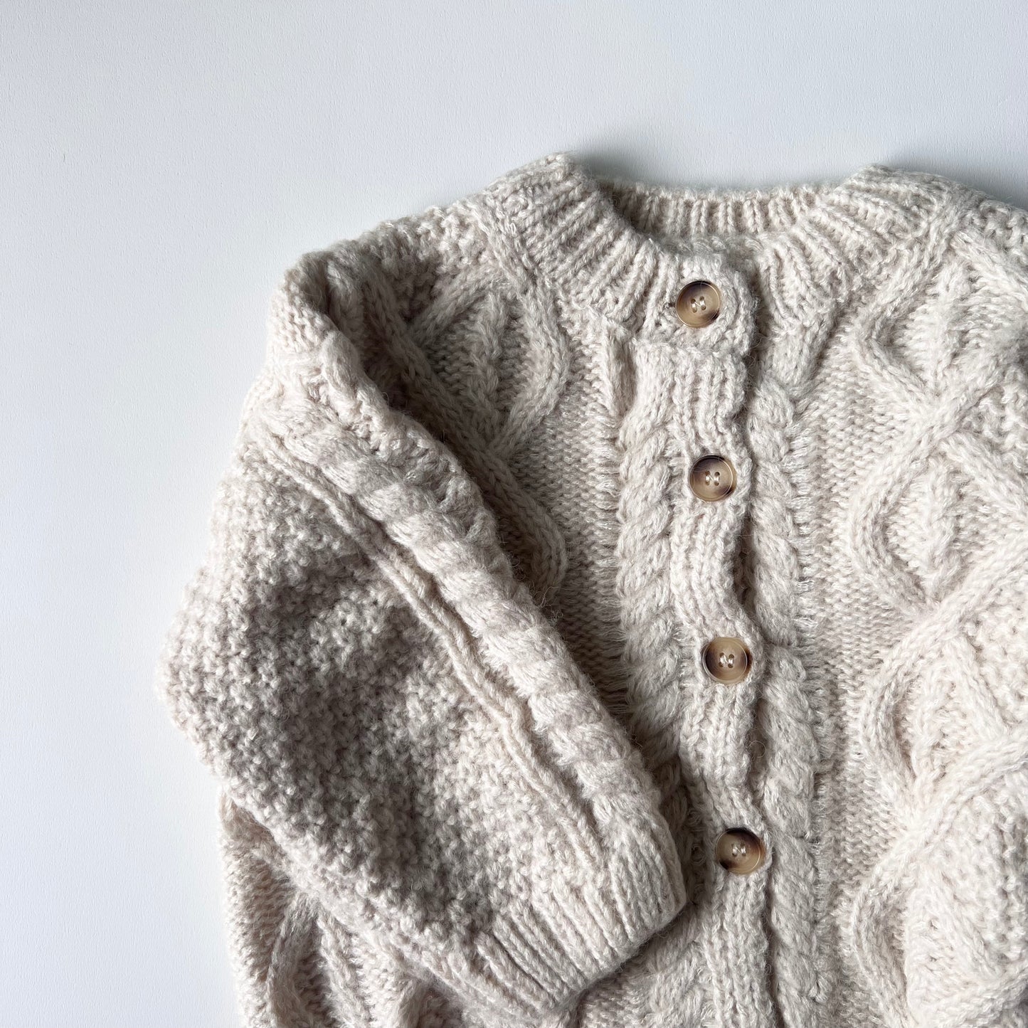 《即納 Gray100 size》Cable knit cardigan