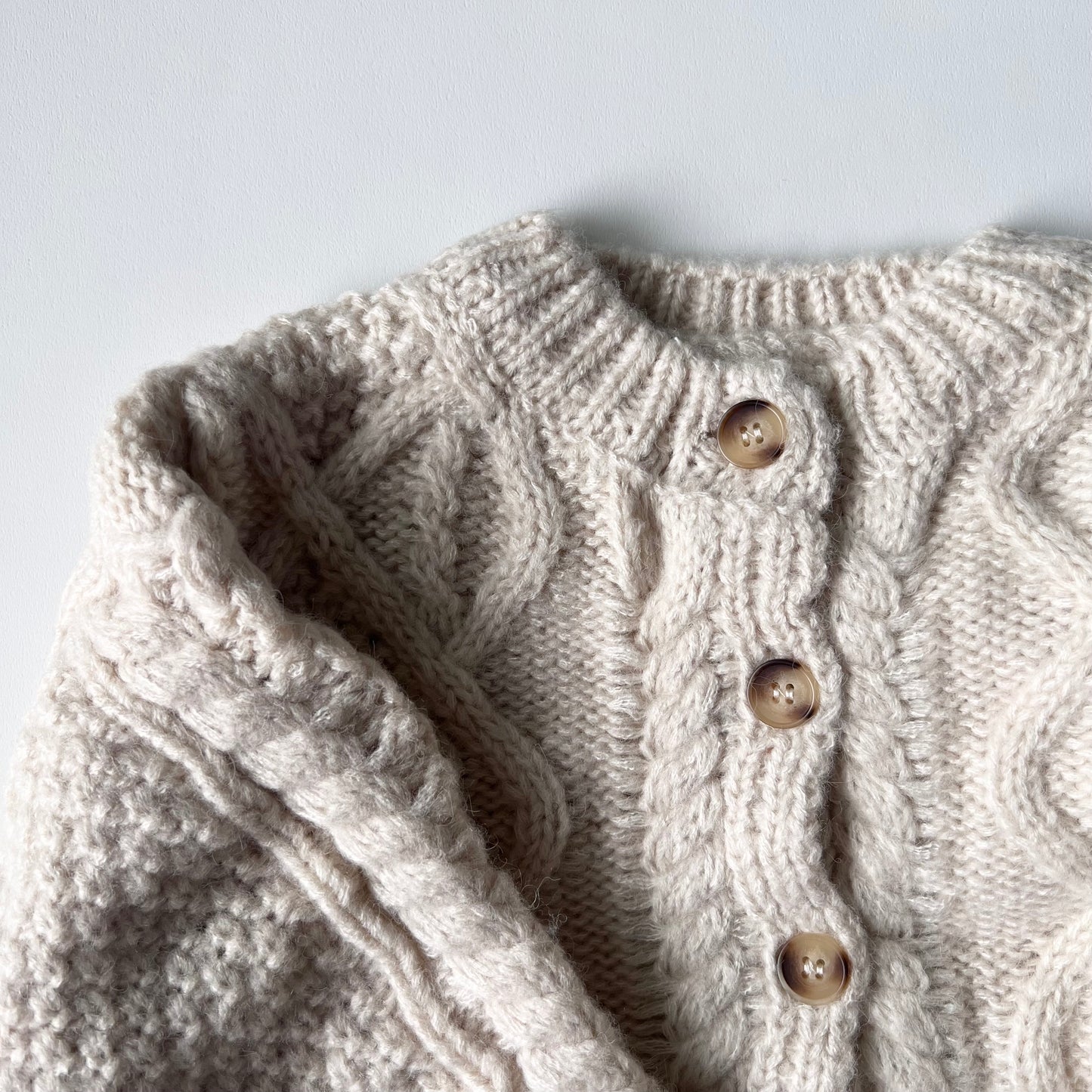 《即納 Gray100 size》Cable knit cardigan