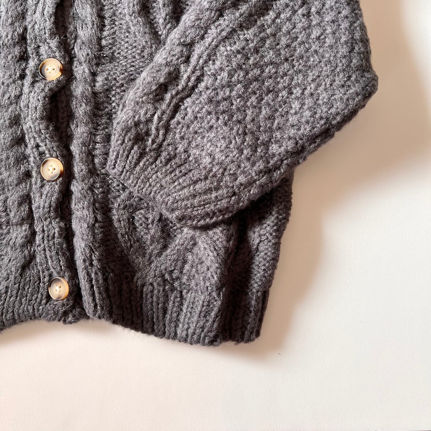 《即納 Gray100 size》Cable knit cardigan