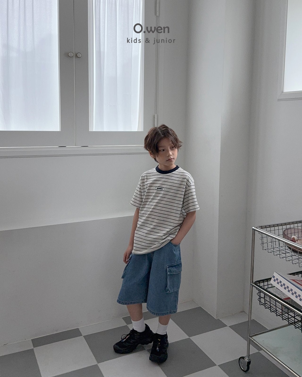 《予約》Mention Stripe Tee / O.wen