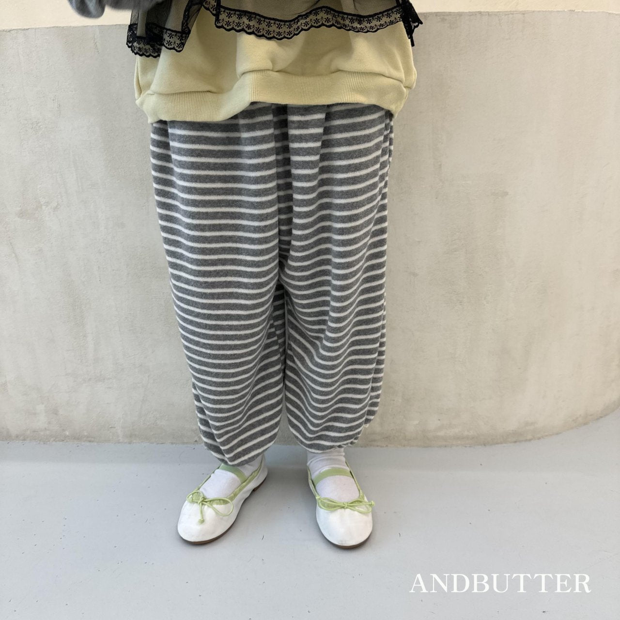 《予約》Stripe Jogger Pants / andbutter