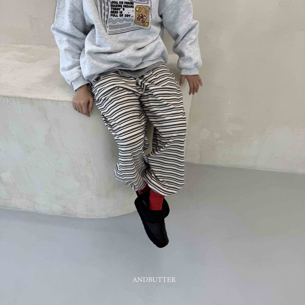 《予約》Mellow Stripe Jogger / andbutter