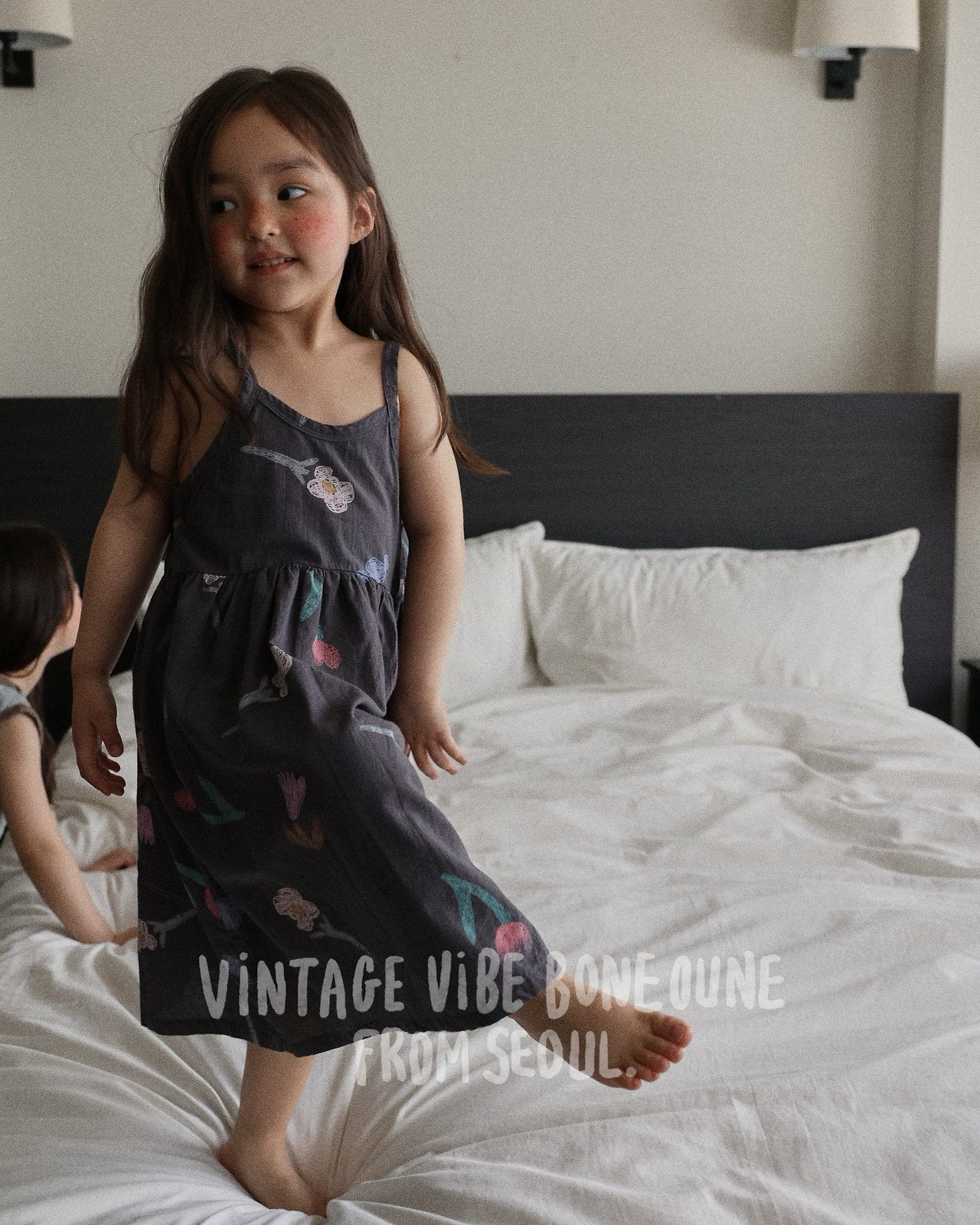 《予約》Clay Flower Ribbon Dress / Boneoune