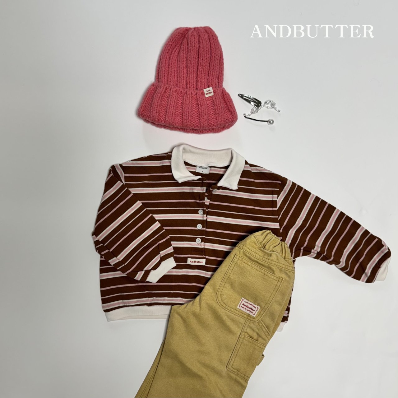 《予約》Stripe Rugby Tee / andbutter