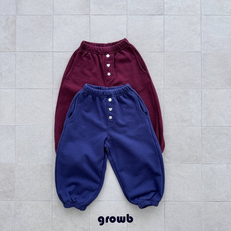 《予約》Button Jogger Pants / GROWB