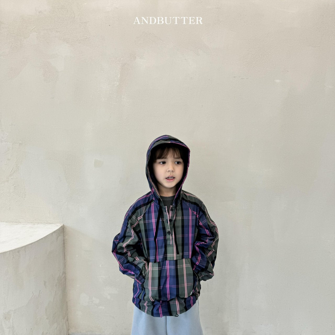 《予約》Check Hood Anorak / andbutter