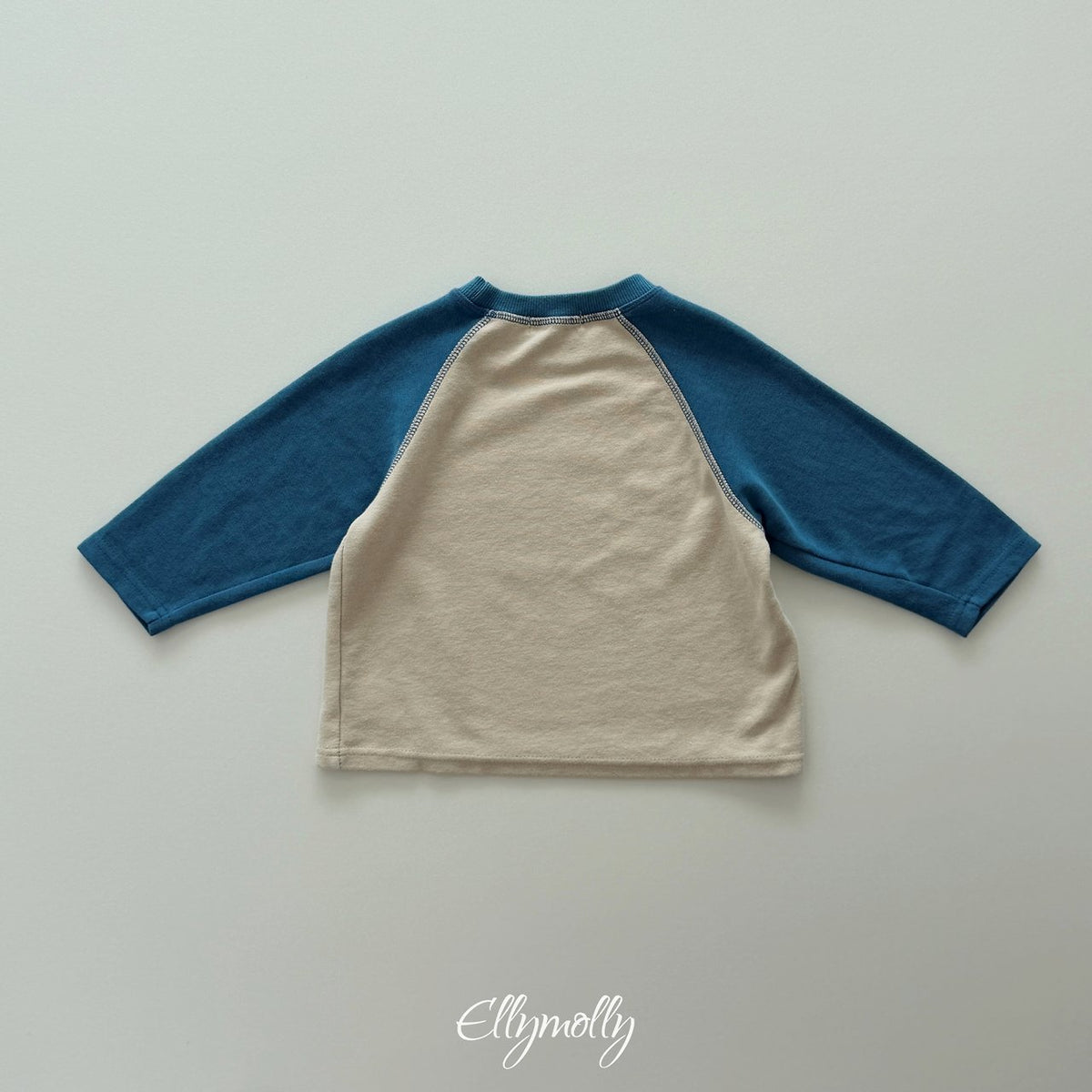 《予約》Raon Color Block Raglan Tee / ELLY MOLLY