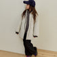 《予約》Snug Stripe Mock Neck Tee / NAVI