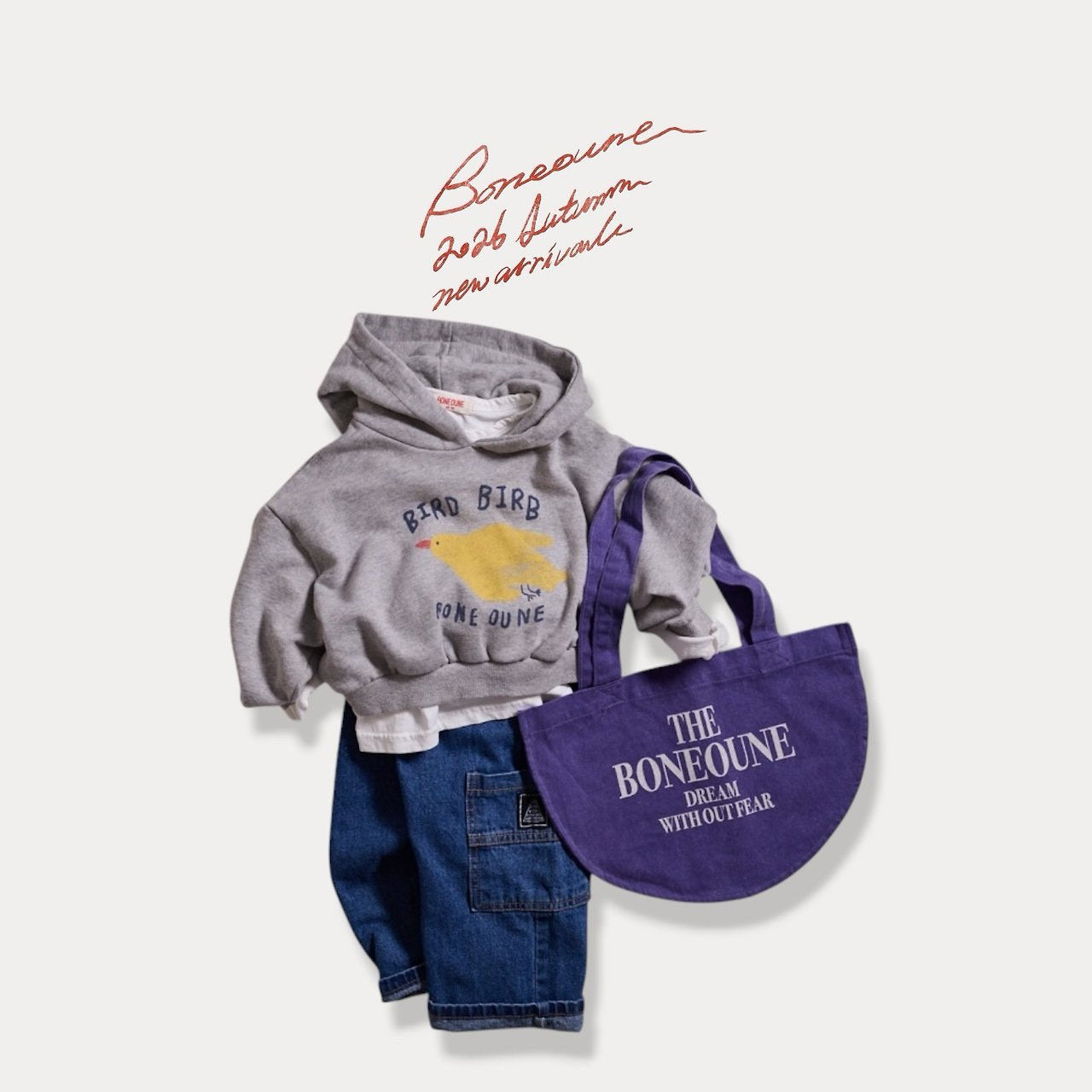 《予約》Bird Crop Hoodie / BONEOUNE
