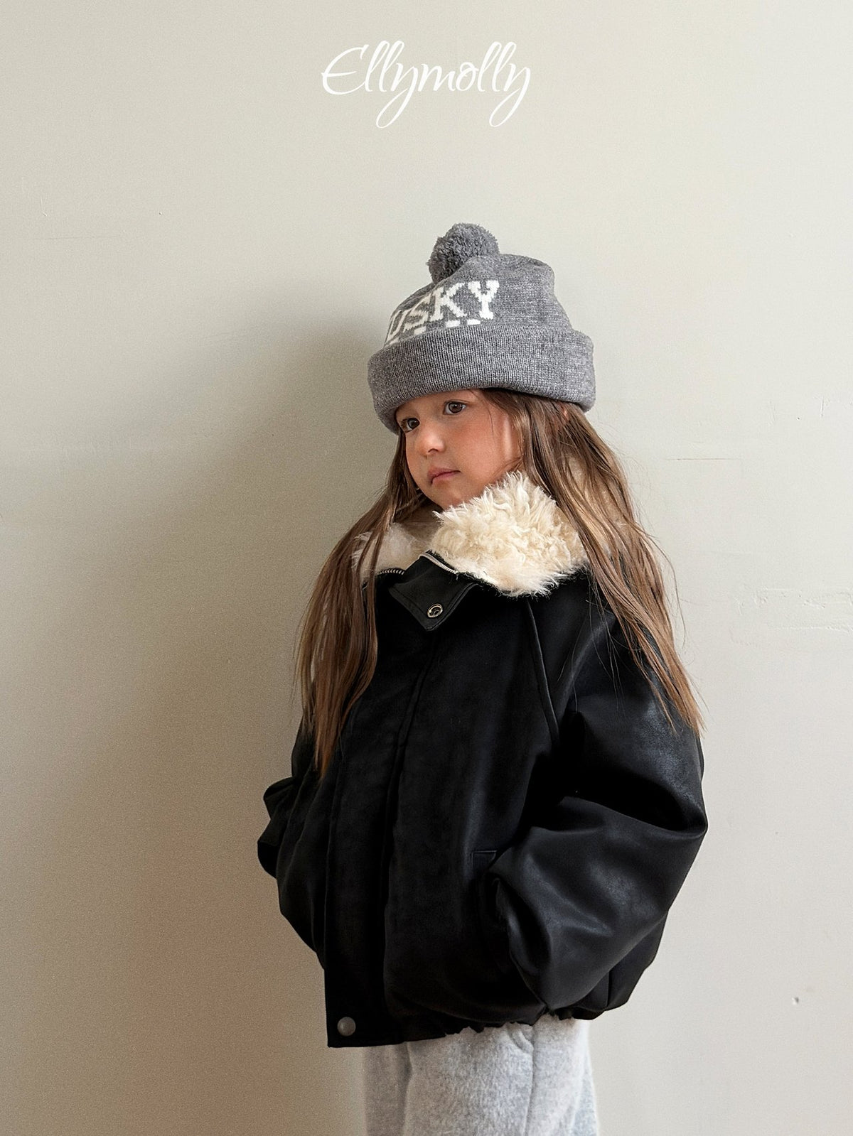 《予約》Big Collar Shearling Jacket / ELLY MOLLY
