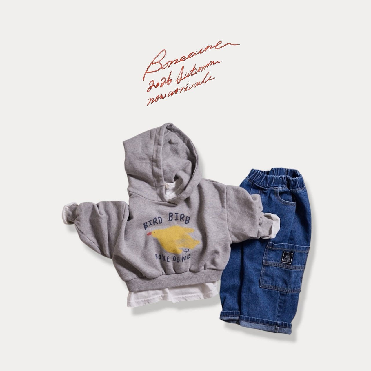 《予約》Bird Crop Hoodie / BONEOUNE