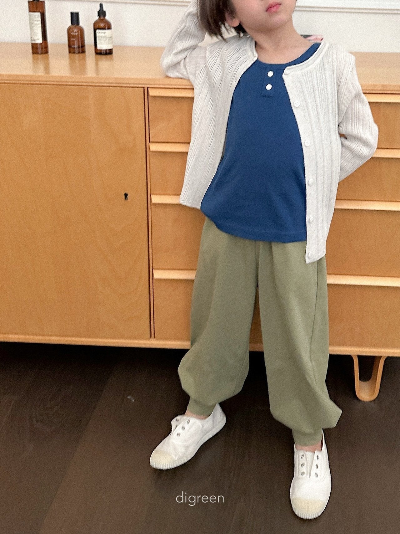 《予約》Wiggly Rib Cardigan (kids) / digreen