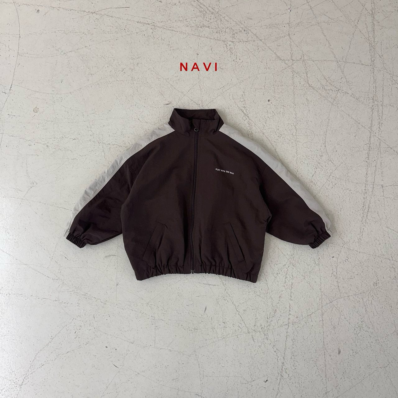 《予約》Anna Two-Tone Jumper / navi.