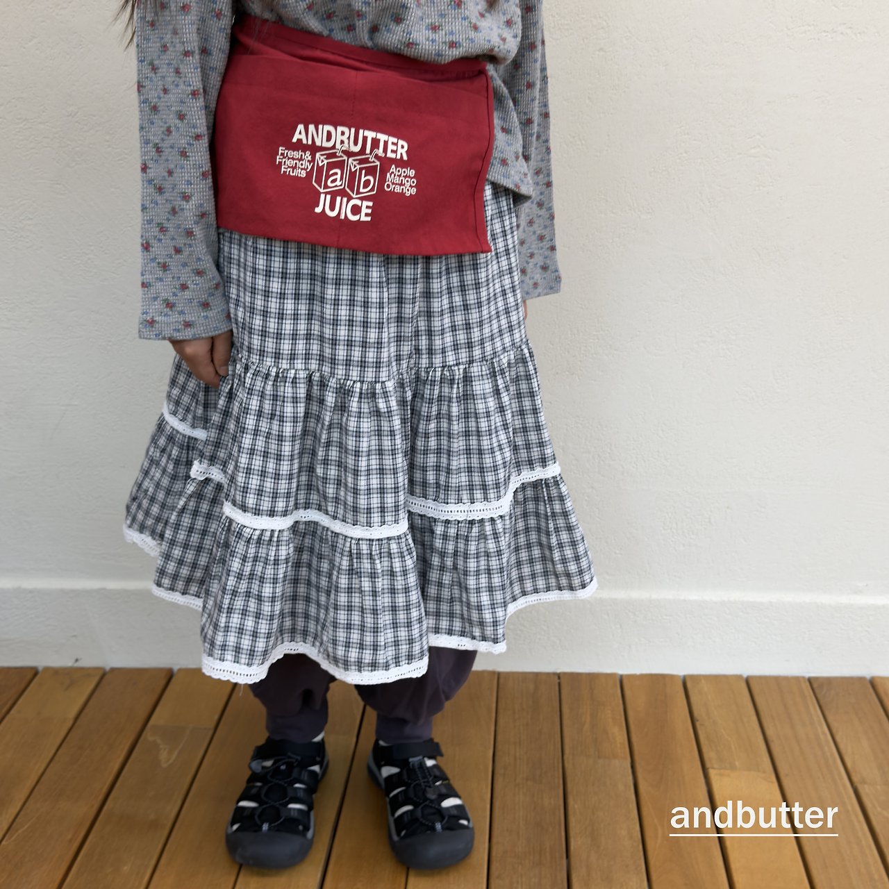 《予約》Check Tiered Skirt / ANDBUTTER