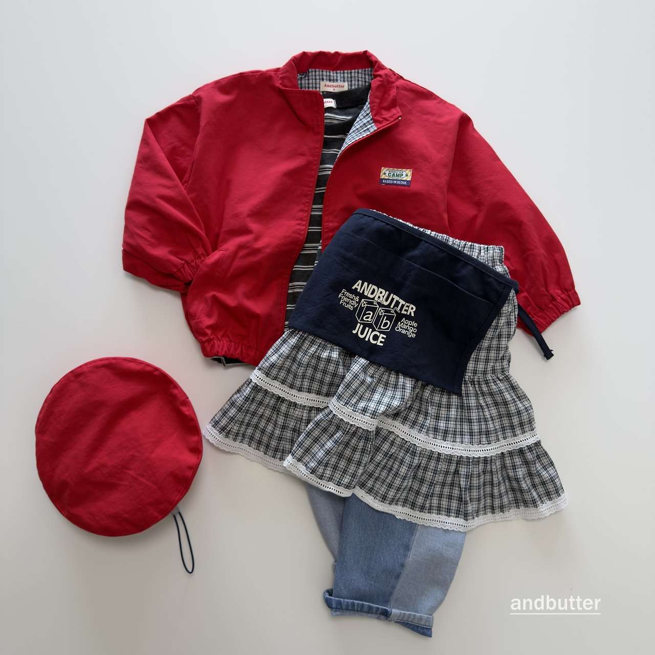 《予約》Curved  Denim Pants / ANDBUTTER