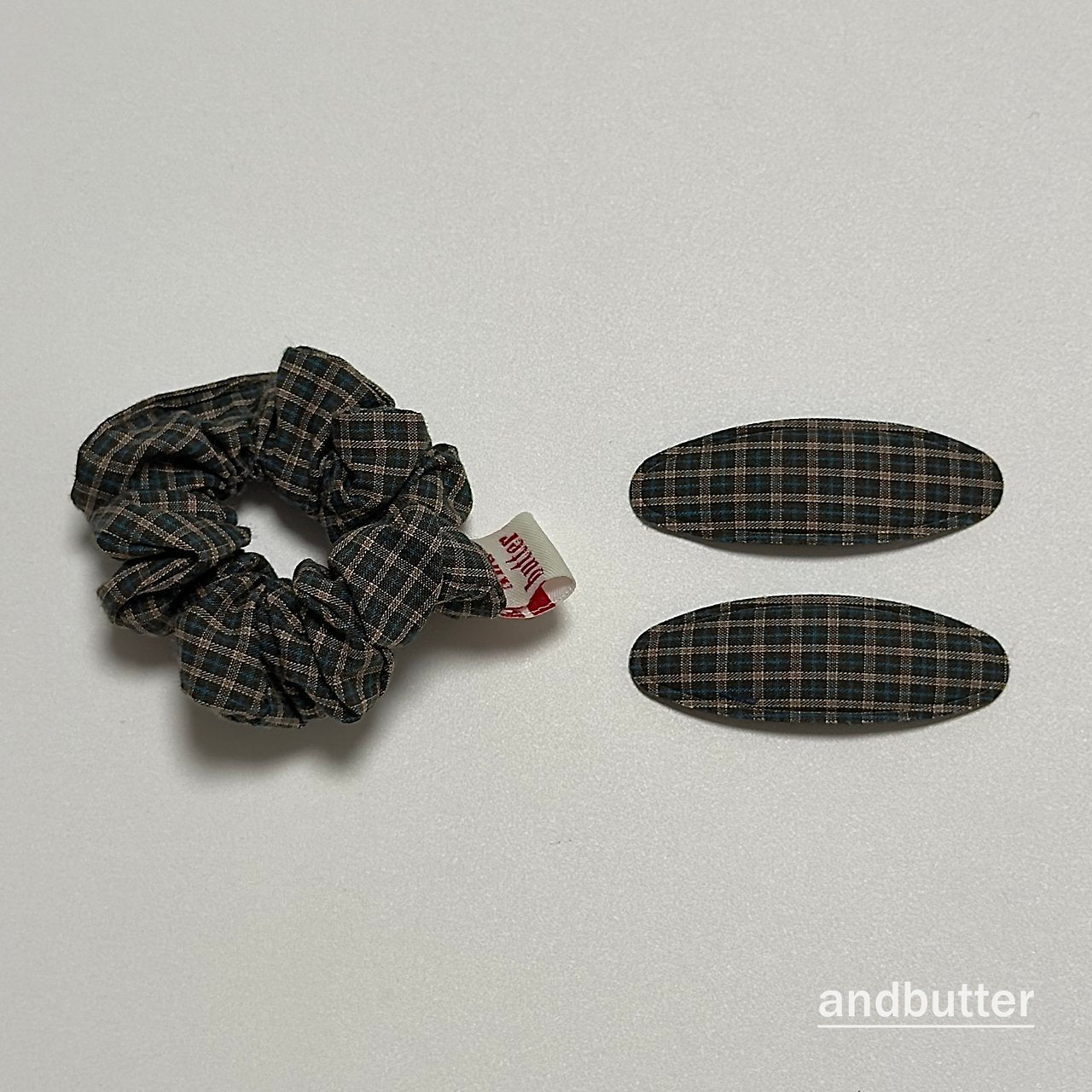 《予約》Classic Check Hair Clips (2SET) / ANDBUTTER