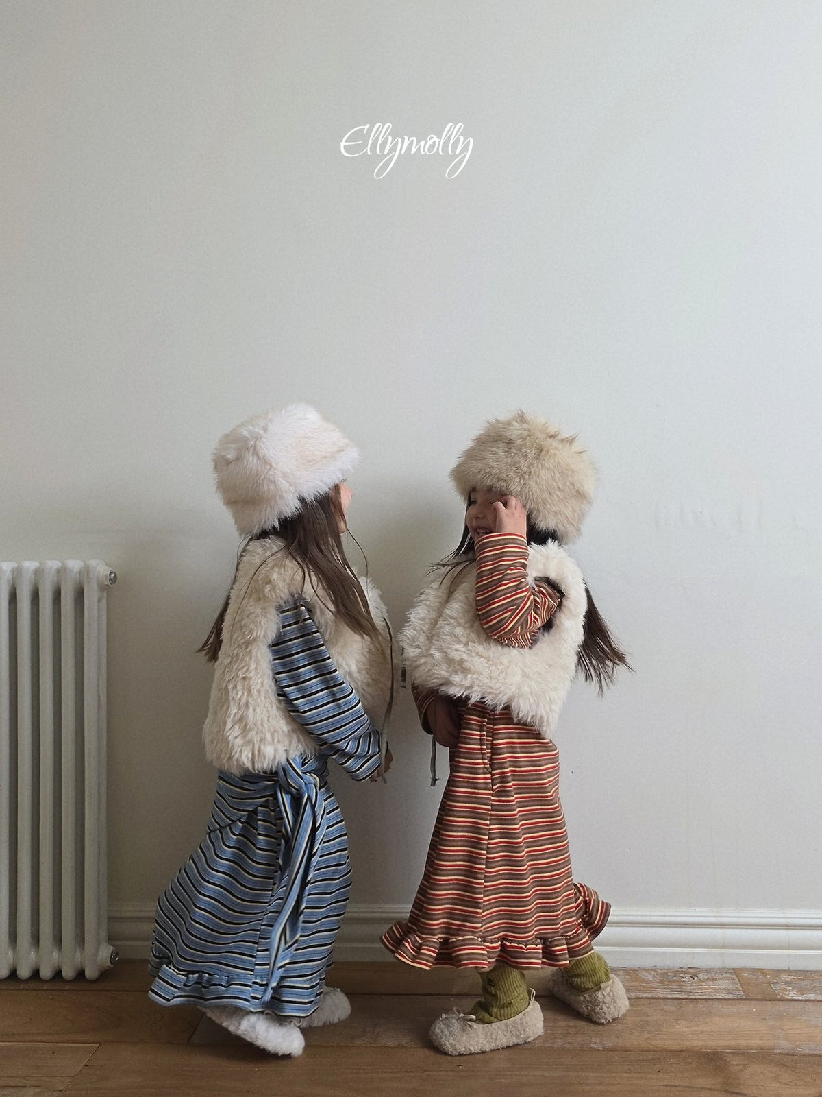 《予約》Fleece Frill Long Dress / ELLY MOLLY