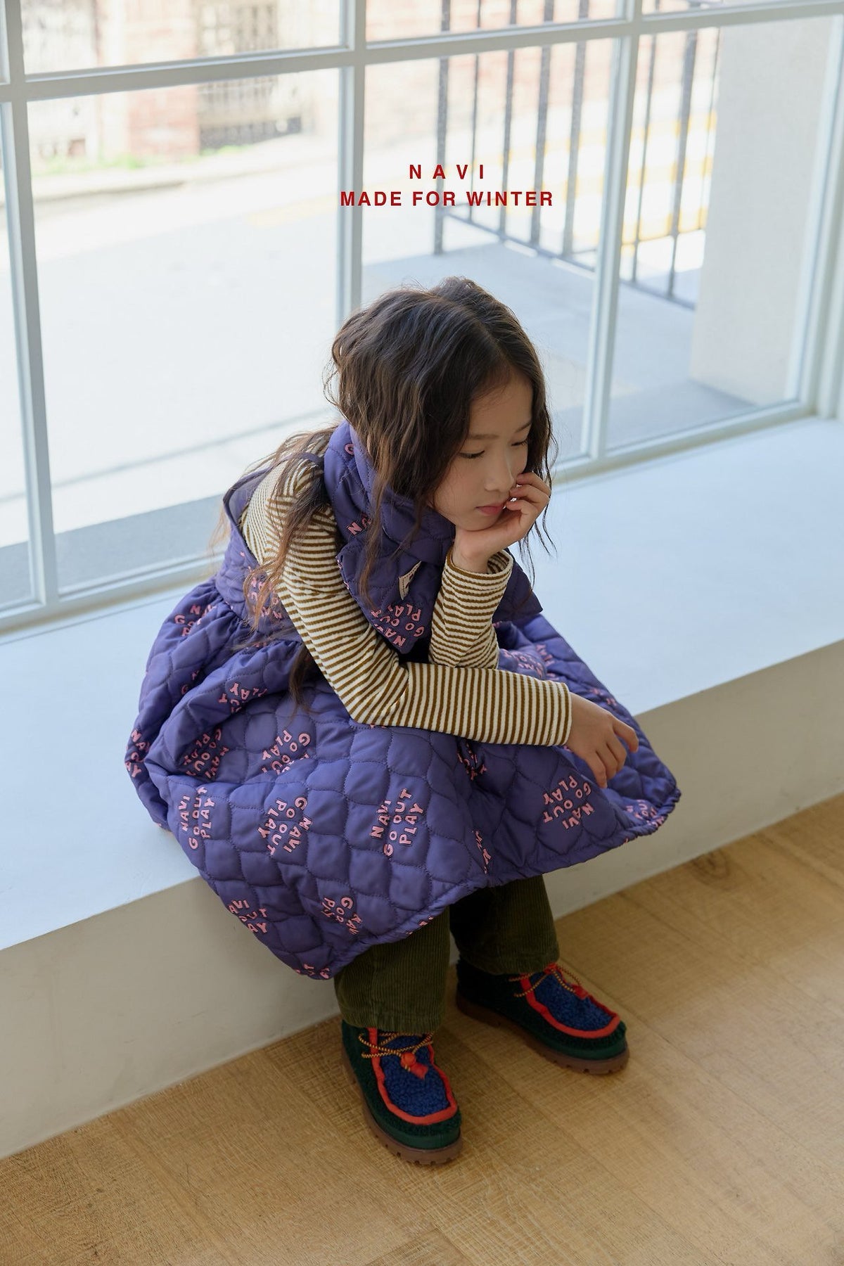 《予約》Rosie Quilted Muffler / NAVI