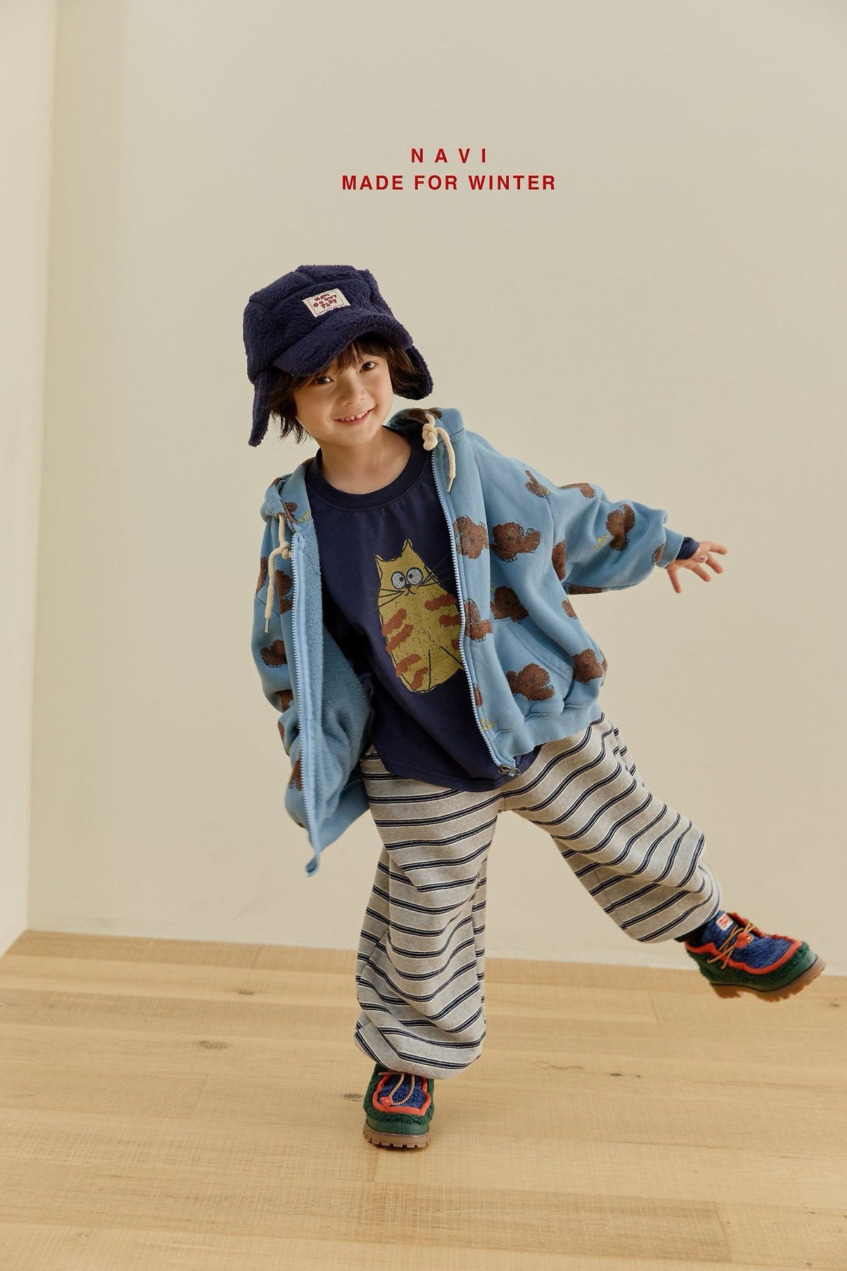 《予約》Poochi Zip Hoodie / NAVI