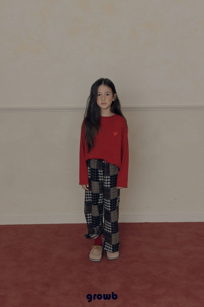 《予約》Patchwork Check Pants / GROWB