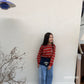 《予約》Heart Pocket Stripe T-Shirt / ANDBUTTER
