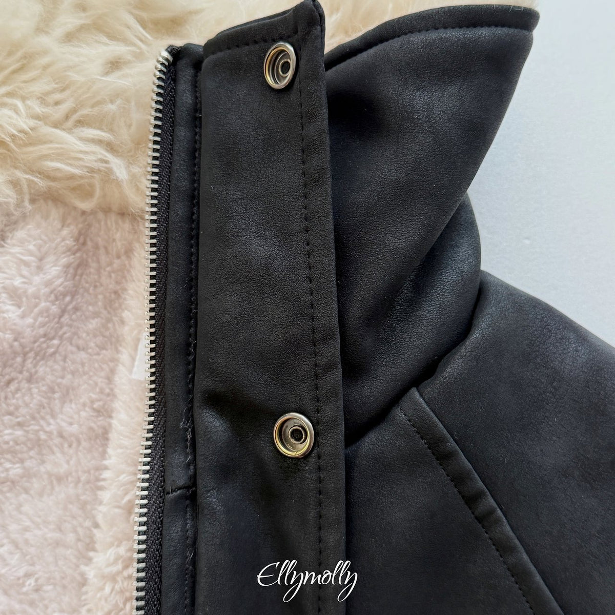 《予約》Big Collar Shearling Jacket / ELLY MOLLY